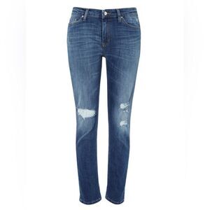 Women’s IRO medium wash karsen garoon distressed low rise jeans size 31